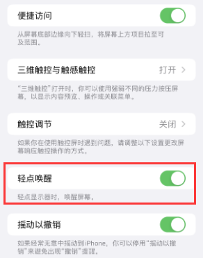 丰都苹果授权维修站分享iPhone轻点无法唤醒怎么办 